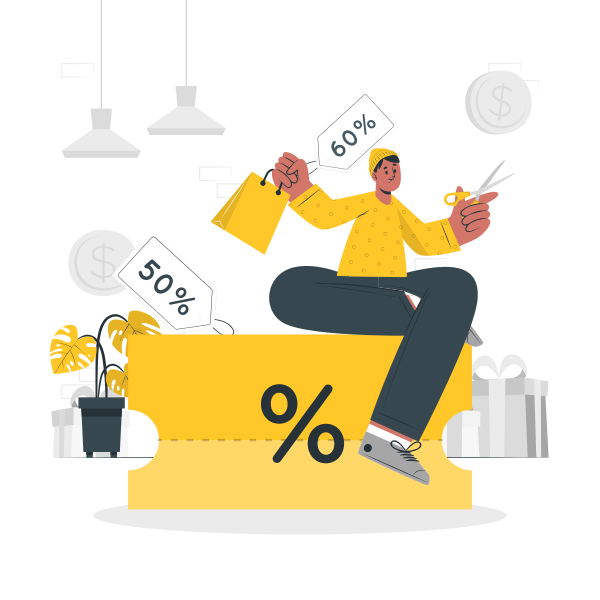 Budolista cat mascot shopping